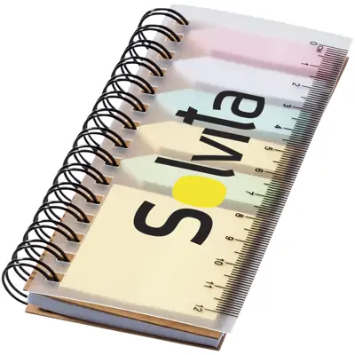 Spinner Spiral Notebook With Coloured Sticky Notes