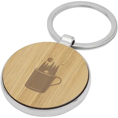 Nino Bamboo Round Keychain