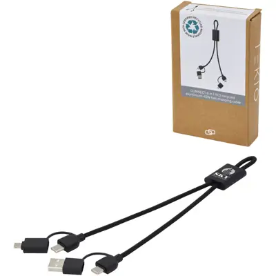 Connect 6-In-1 45W Rcs Recycled Aluminium Fast Charging Cable