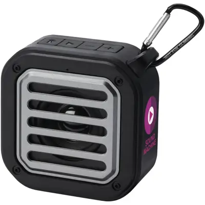 Solo 3W Ipx5 Rcs Recycled Plastic Solar Bluetooth® Speaker With Carabiner 