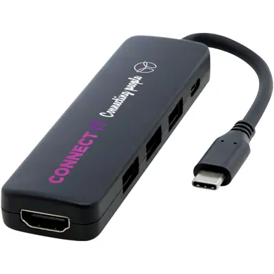 Loop Rcs Recycled Plastic Multimedia Adapter USB 2.0-3.0 With Hdmi Port