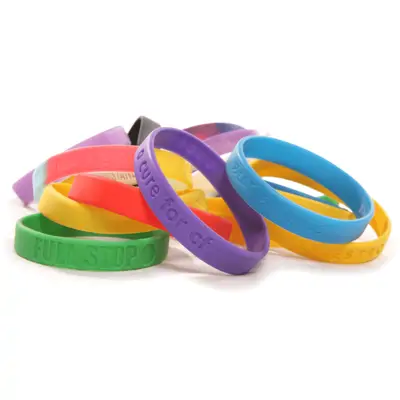 Silicone Debossed Wristbands