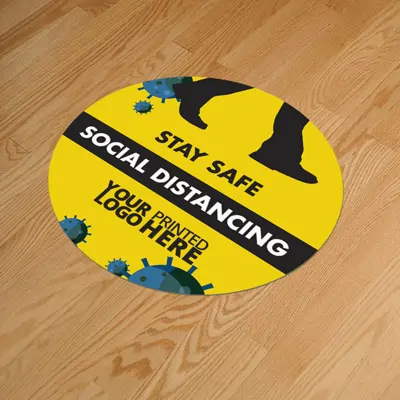 Social Distancing Round 400mm Anti-Slip Floor Sticker