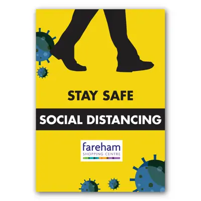 Social Distancing A4 Anti-Slip Floor Sticker