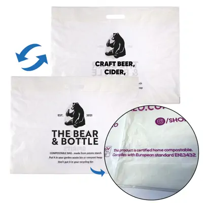 XL 100% Compostable Carrier Bags - 2 Sided