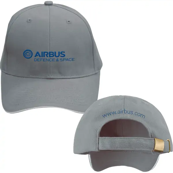 Embroidered Sandwich Trim Contrast Cap - Front & Back | Hotline