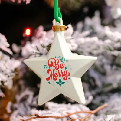 Recycled Christmas Star Baubles