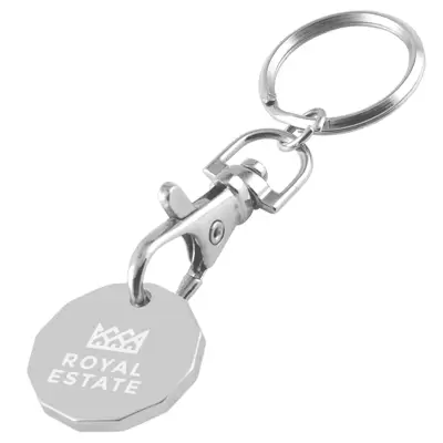 Express Laser Engraved Trolley Coin Keyring