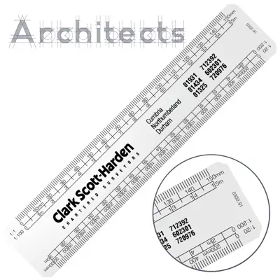 Oval Scale Rule 150mm - Architects