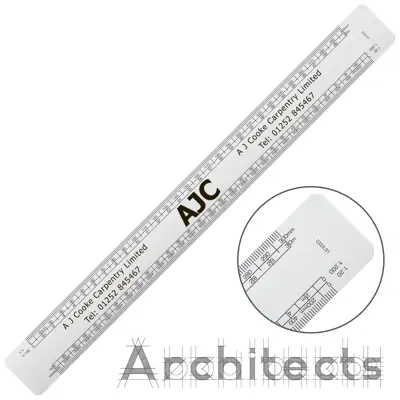 Oval Scale Rule 300mm - Architects