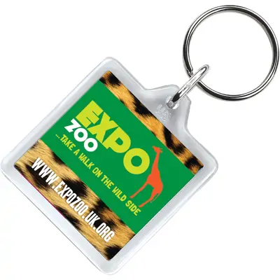 Acrylic Square Keyring