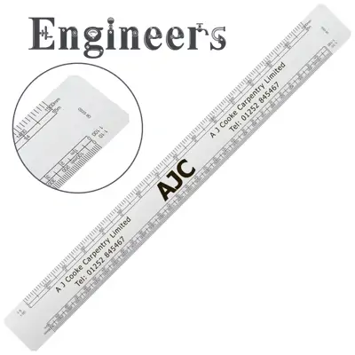 Oval Scale Rule 300mm - Engineers