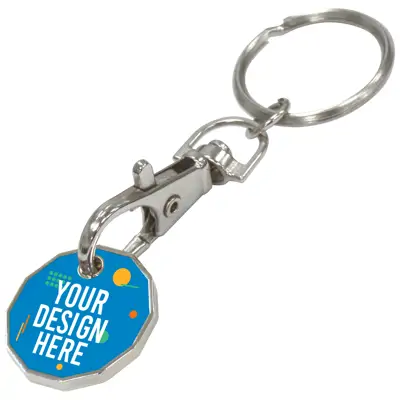 Full Colour Trolley Coin Keyring - 1 Side