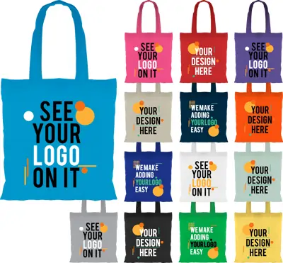 Coloured Cotton Tote Bags