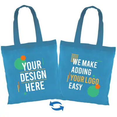 Coloured Cotton Tote Bags - 2 Sided Print