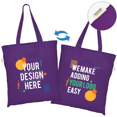 GRS Recycled Coloured Tote Bags Full Colour - 2 Sided